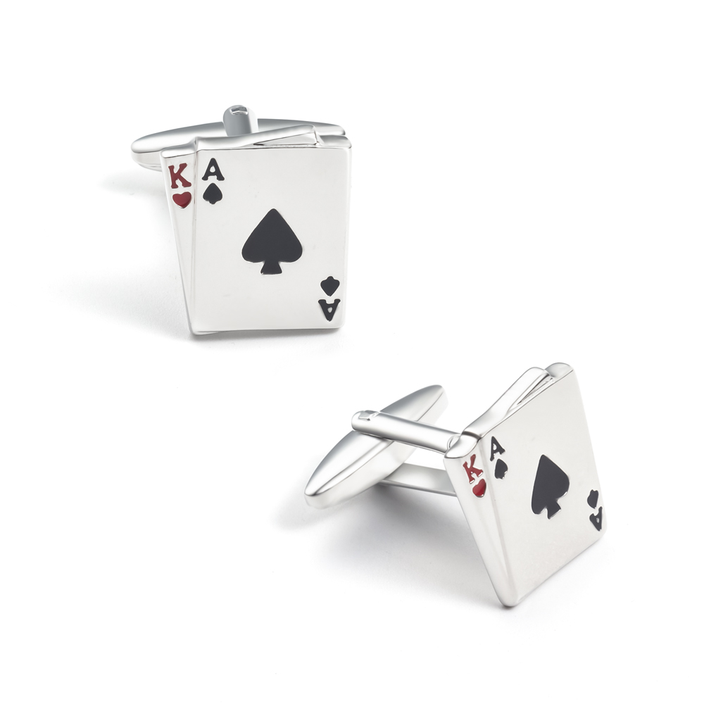 Wholesale New Style Playing Poker Card Cufflink...