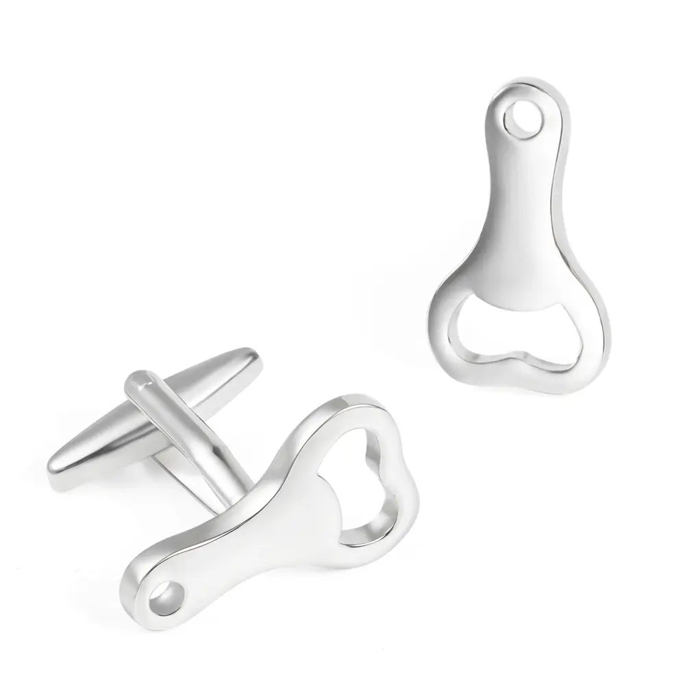 Low Price Funny Beer Bottle Opener Design Metal Copper Cufflinks for Men Shirt Wholesale CL0025