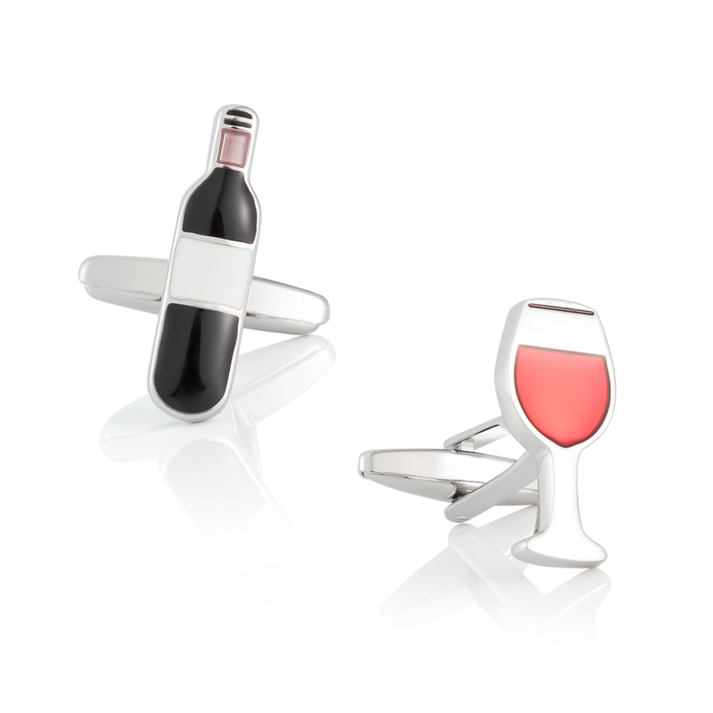 Popular Selling Red Wine Bottle Glass Shape Cuf...