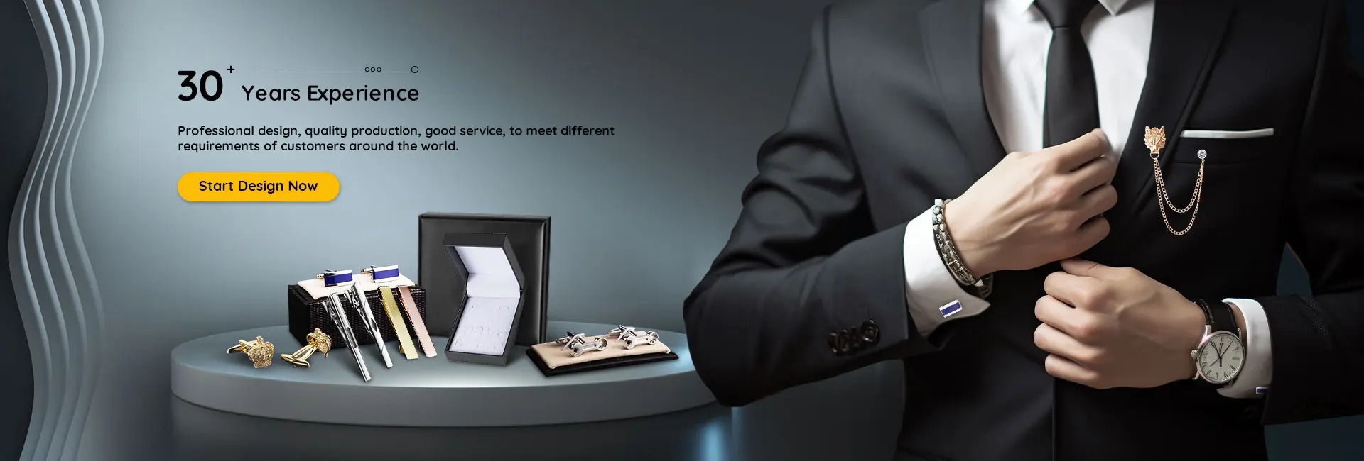 zircon cufflink