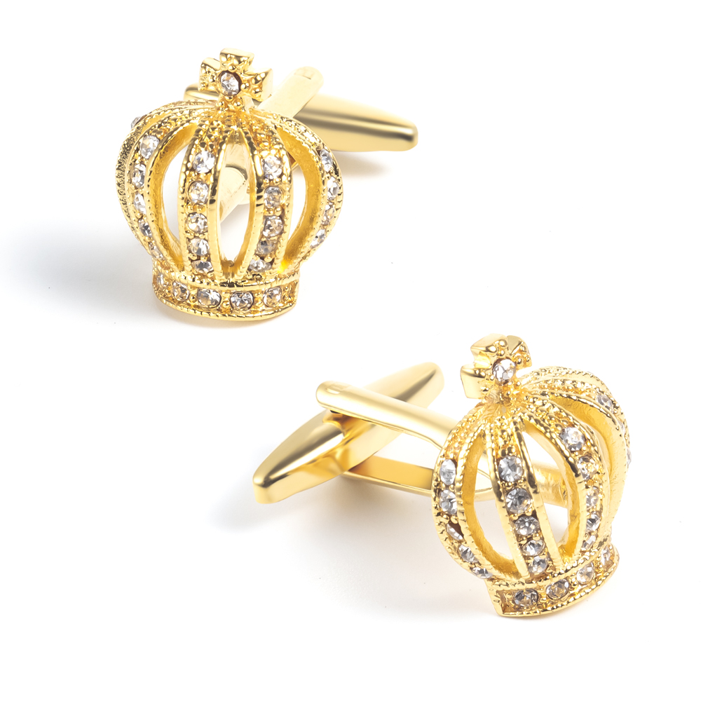 Hot Selling Men's Gold Plated Crystal Crown Jew...