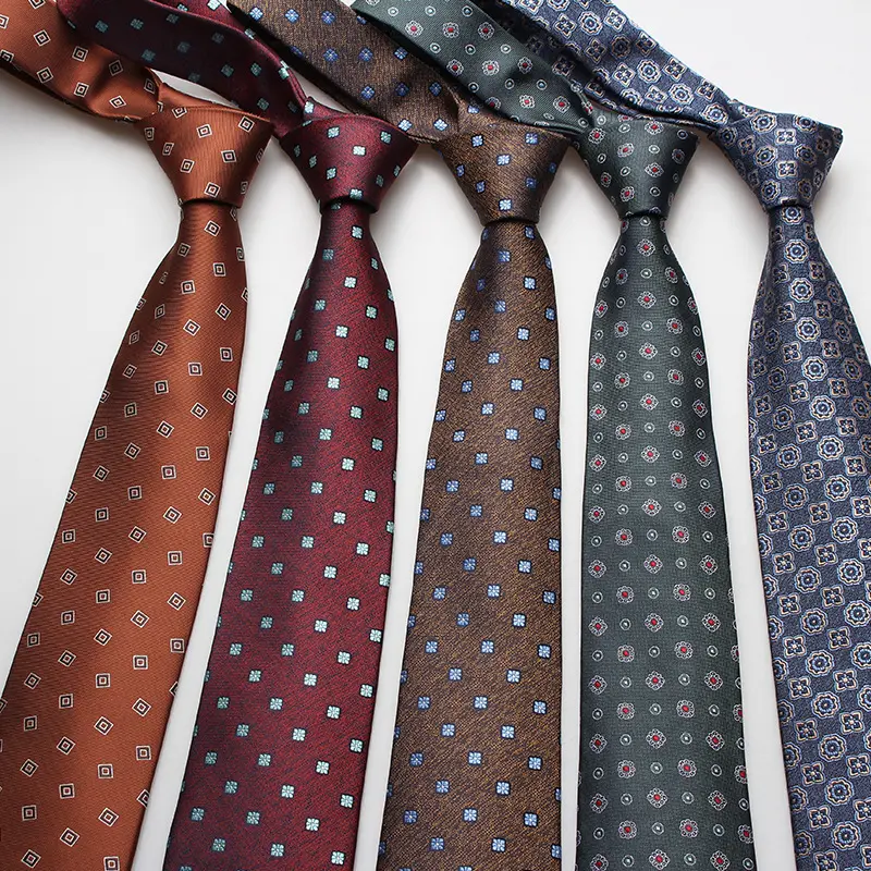Wholesale Custom Logo Men's Vintage Patterned 8cm Striped Business Tie PT812