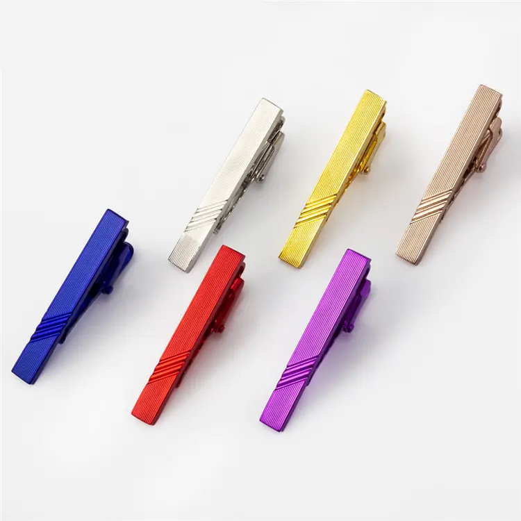 Factory Price Metal Custom Painted Tie Clips Tie Pins Copper Tie Bar Clasps for Men TL1123