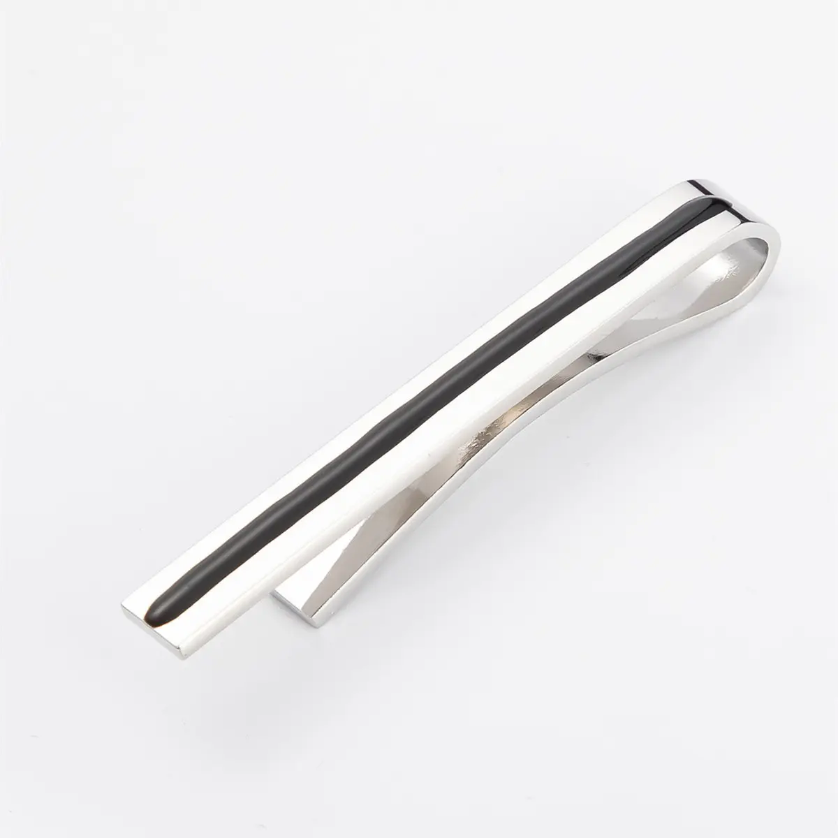 JINJIE New Tie Clips Metal Enamel Silver Color ...