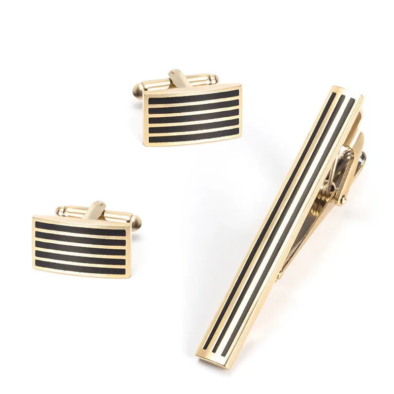 Chinese Supplier Rectangle Gold Plated Black St...