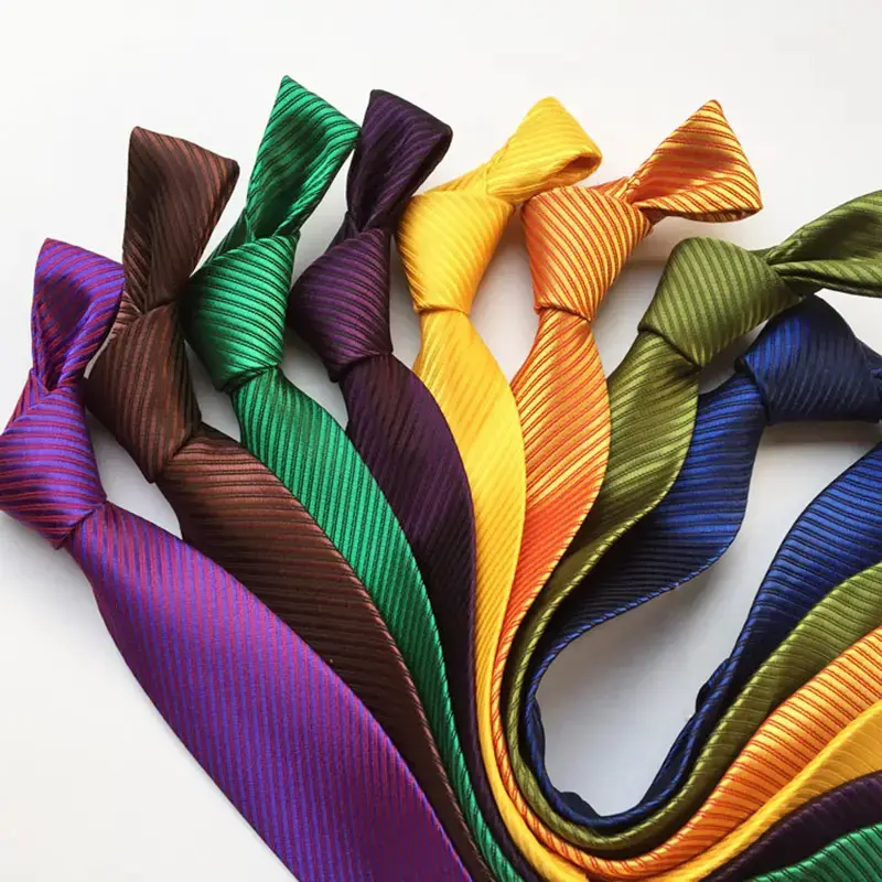 8cm Solid Color High Density Silk Satin Striped...