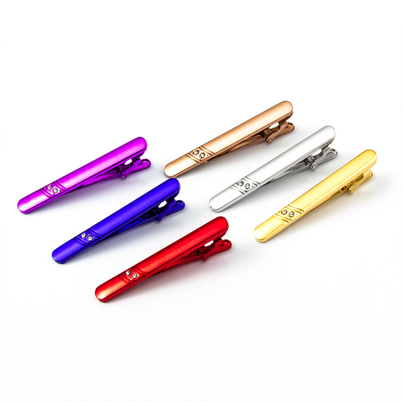 JINJIE High Quality Luxury Wedding Groom Round Diamond Men Cufflink Tie Clip Set for Luxury Present Wholesale TL1131