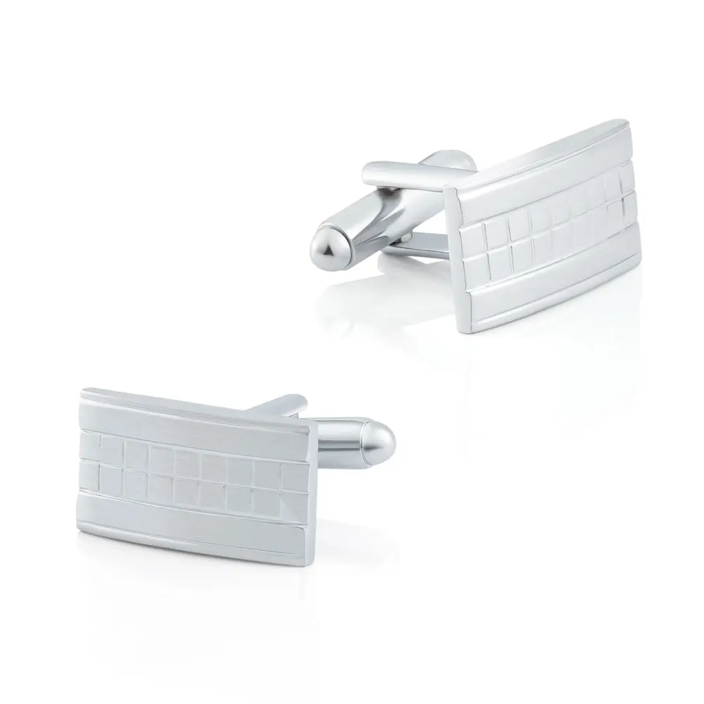 JINJIE Vintage Silver French Square Button Shir...
