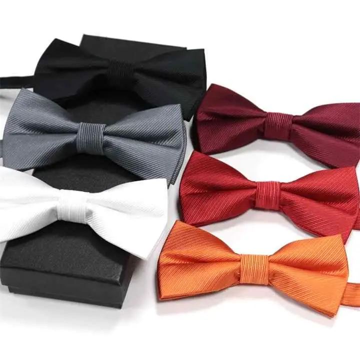 Manufacturer Low Price Wedding  Polyester Bowties Wholesale Plain Bow Ties C-SHB279