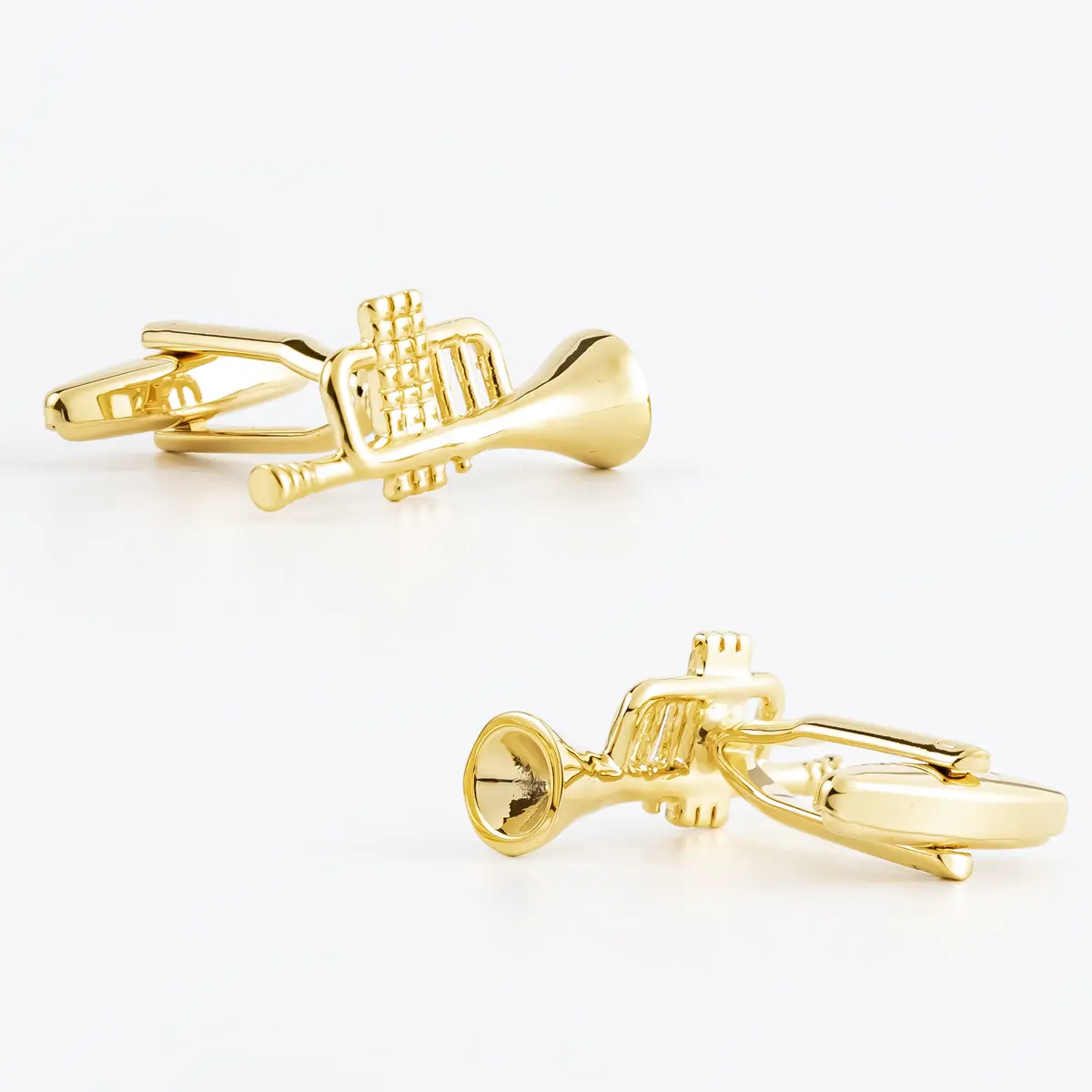 Men's Business Shirt Golden Plated Metal Cuffli...