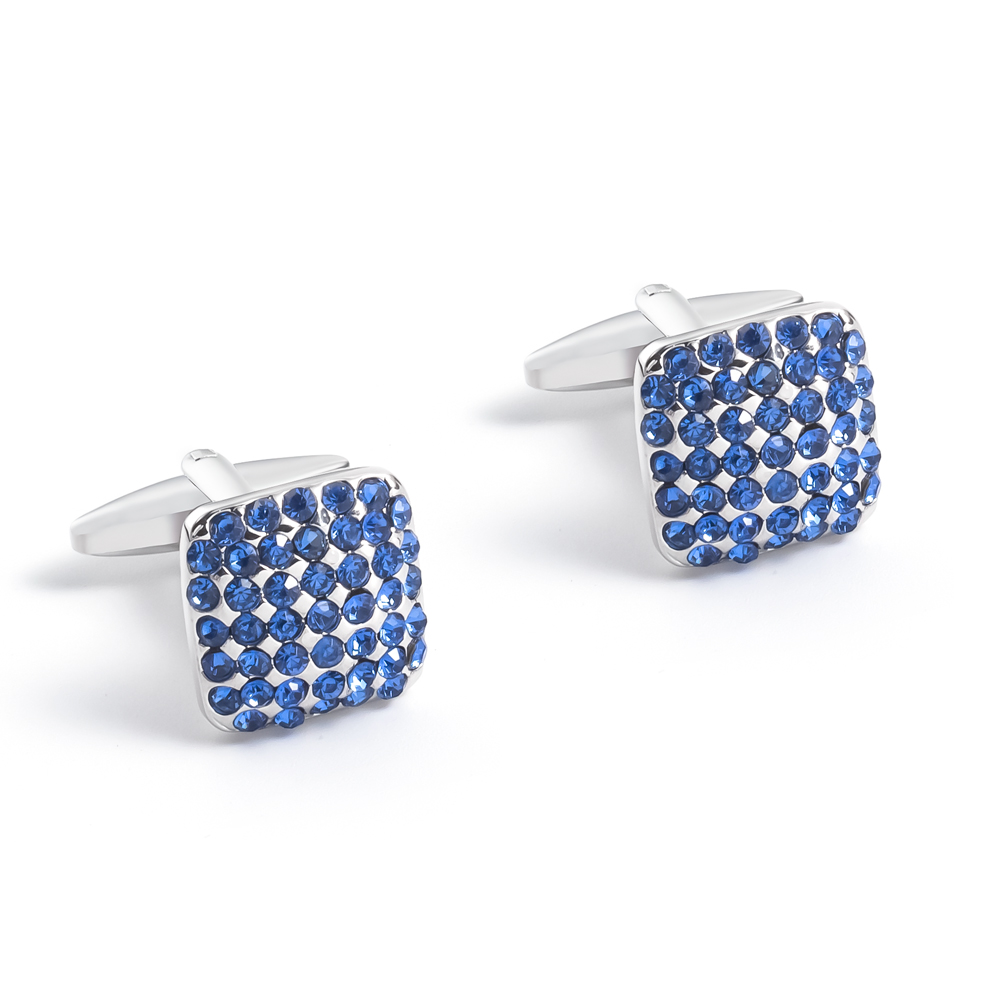 Elegant Blue Crystal Rhinestone Men's Wedding J...