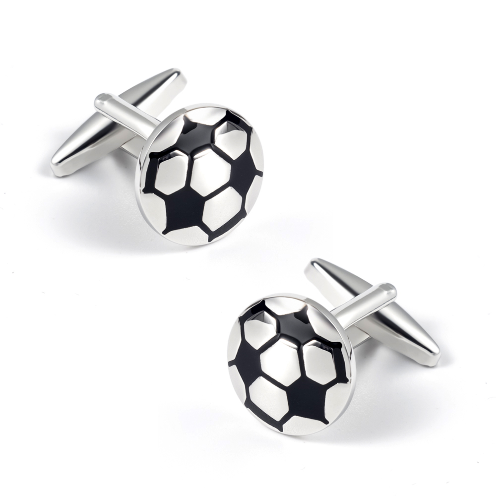 Wholesale Fashion Brass Sliver Black Football C...