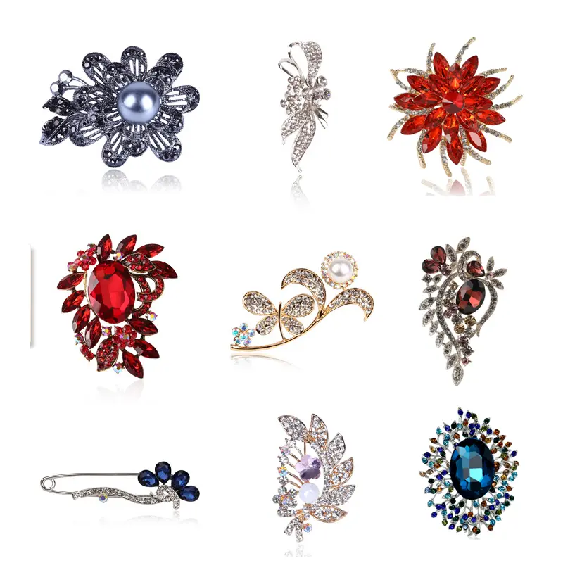 High Quality Brooch Custom Rhinestone Crystal B...