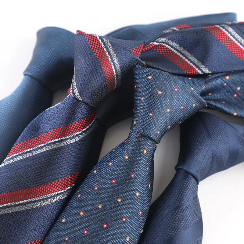 Men's 7cm Polyester Tie Solid Color & Striped F...