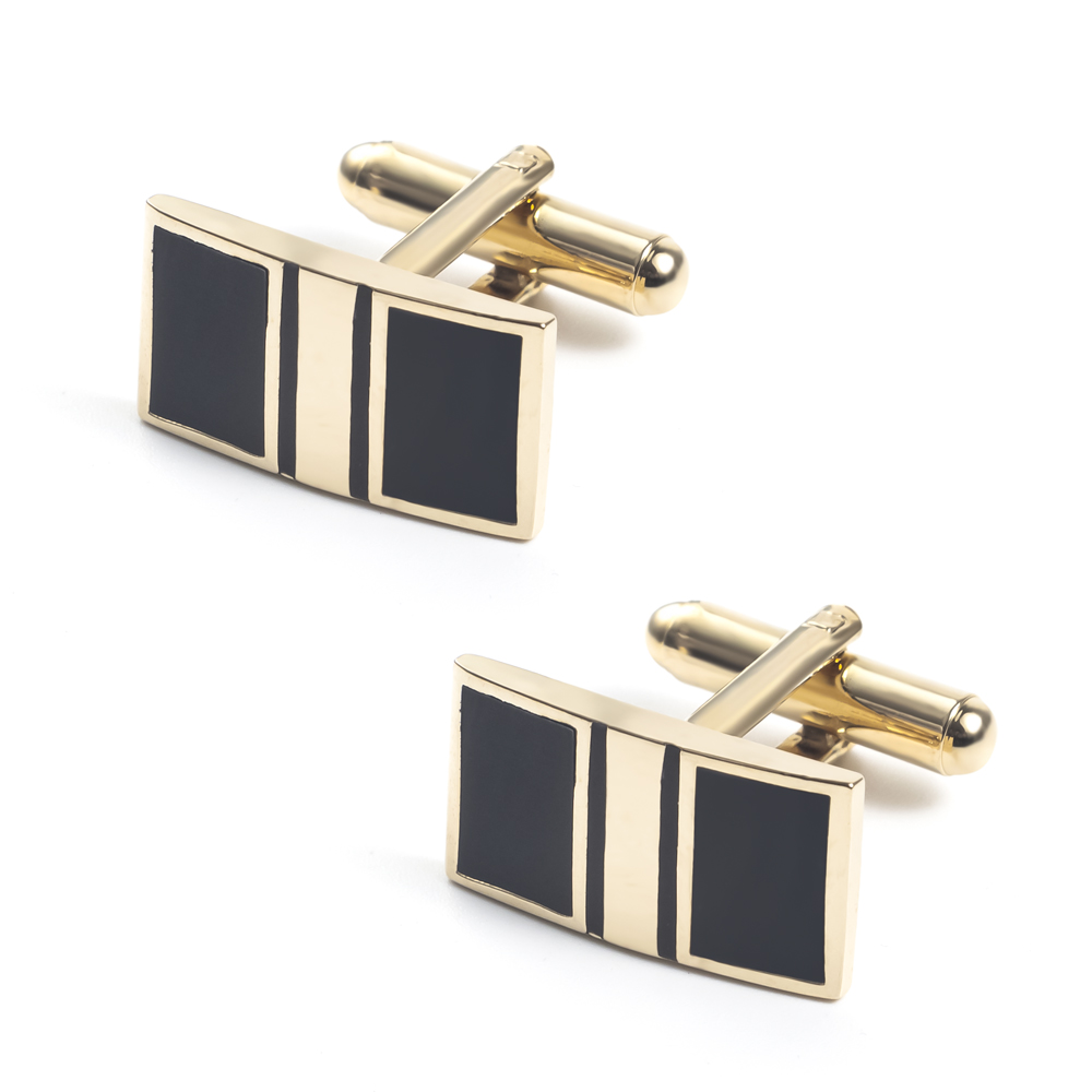 Cufflink Manufacturer Square Enamel Gold Plated...