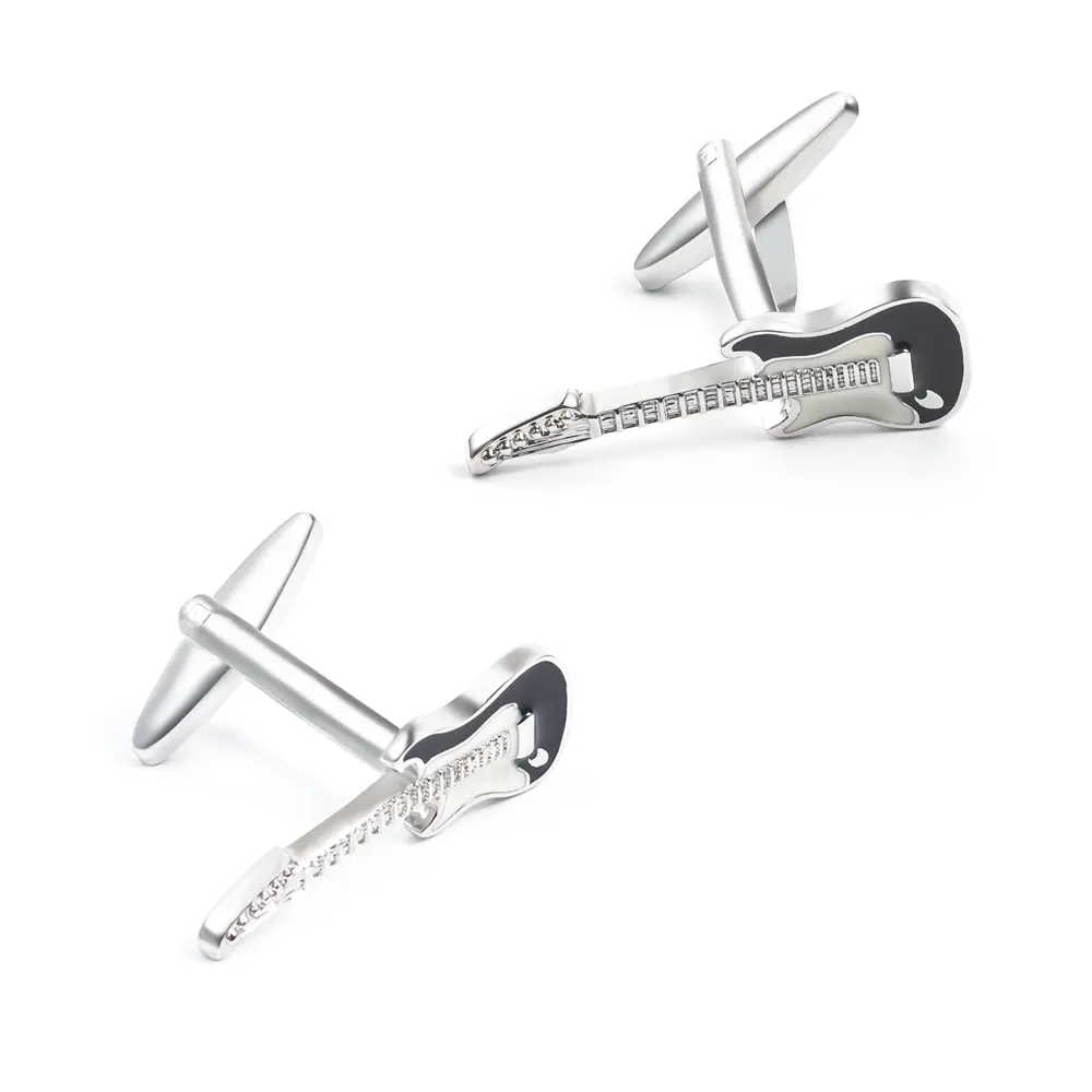 Wedding Silver Plated Enamel Guitar Model Shape...