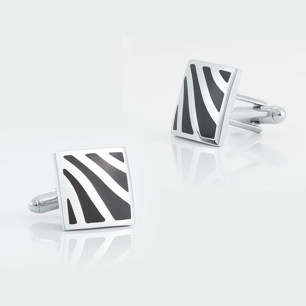 Hot Selling Black and Silver Zebra Pattern Enam...