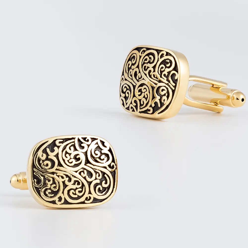 Vintage Roman Lover Pattern Cuff Links Men Busi...