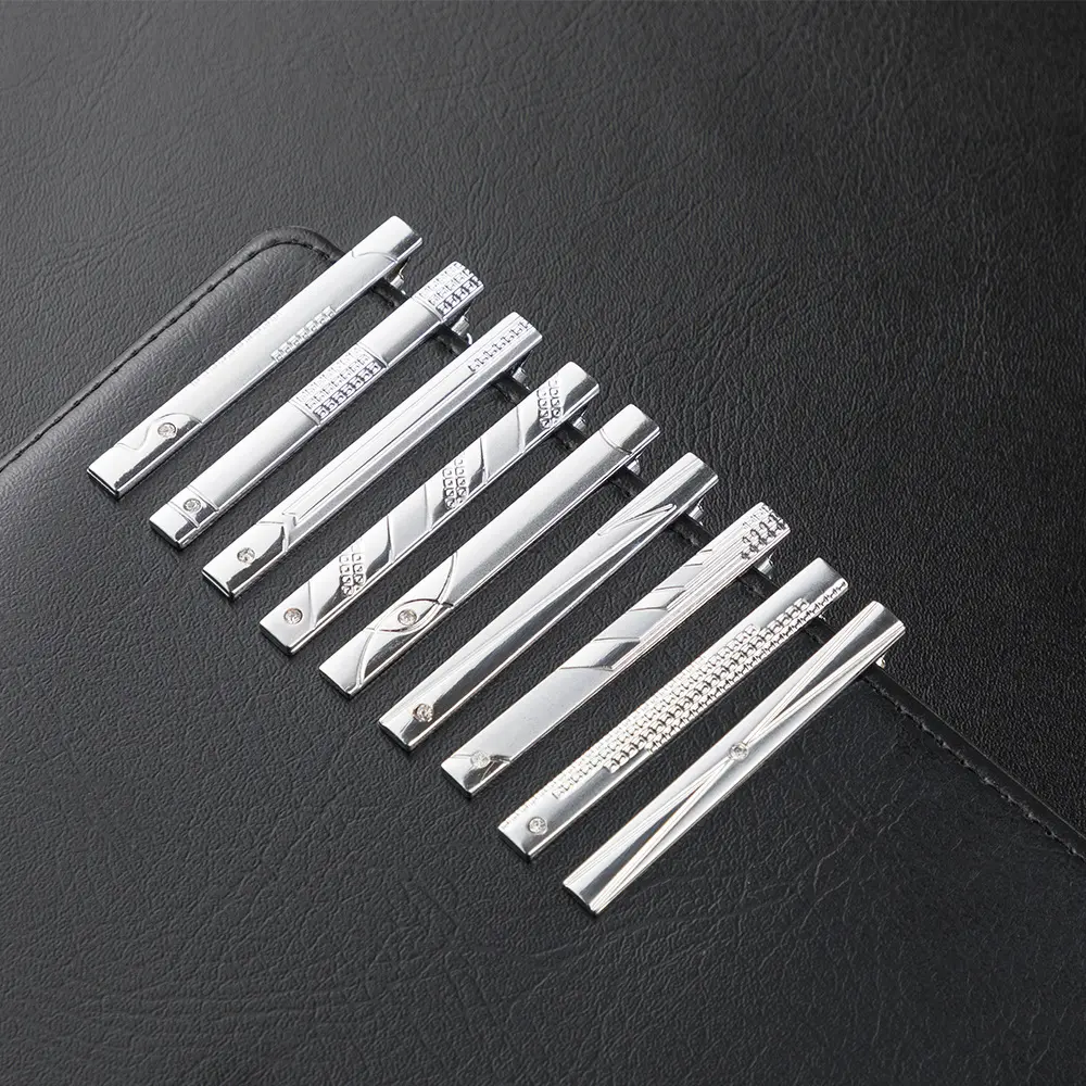 Hot Selling Premium Silver Plated Glossy Professional Tie Clips Wholesale TS5056-TS5064