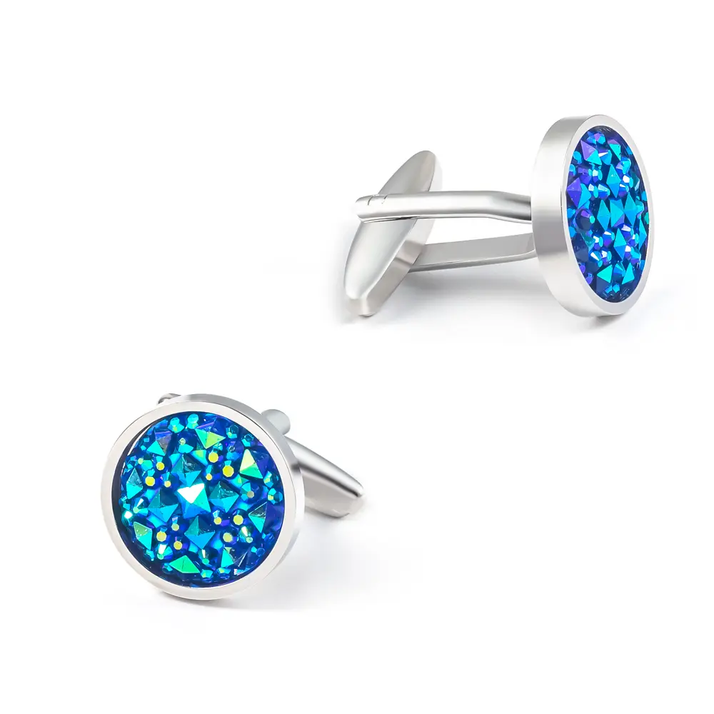 Wholesale Silver & Blue Gemstone Elegant Cuffli...