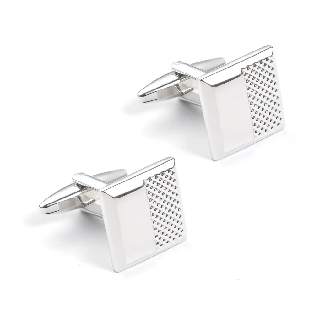 Wholesale Silver Engraved Texture Simple Cuff L...