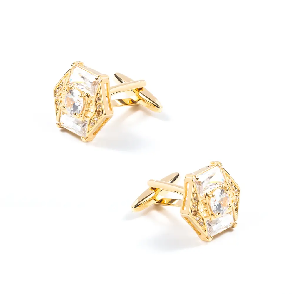 Delicate 18K Gold Plated Jewelry White Crystal ...