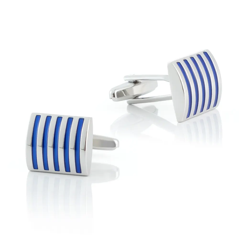 Factory In Stock Classic Blue Stripe Silver Cuf...