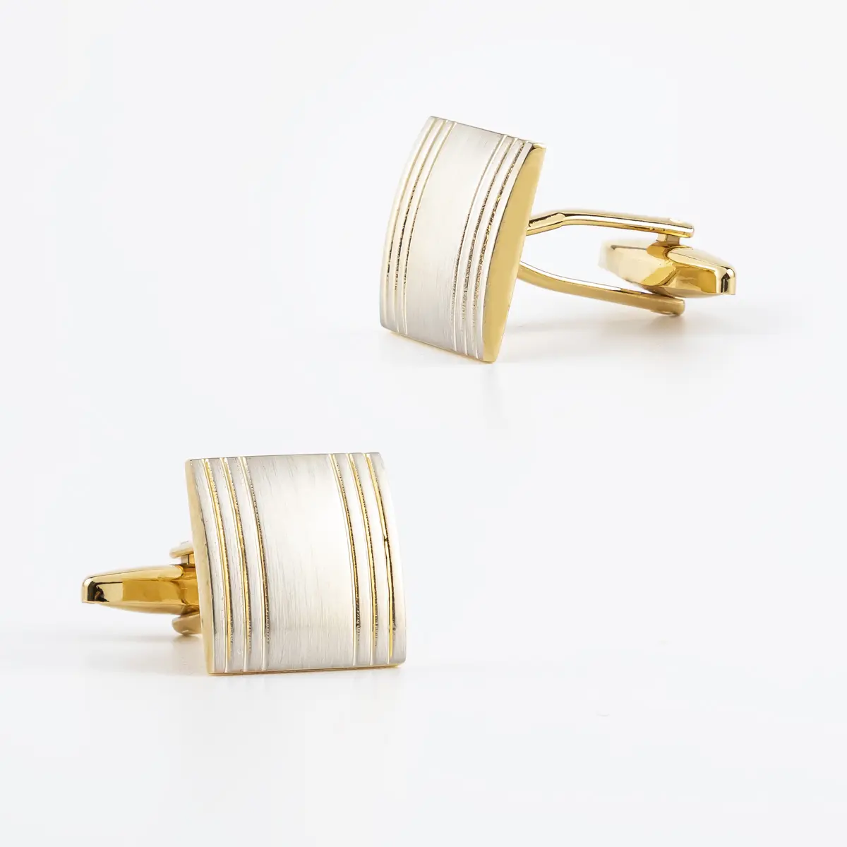 Wholesale Golden PCufflinks Simple Trendy Men's...