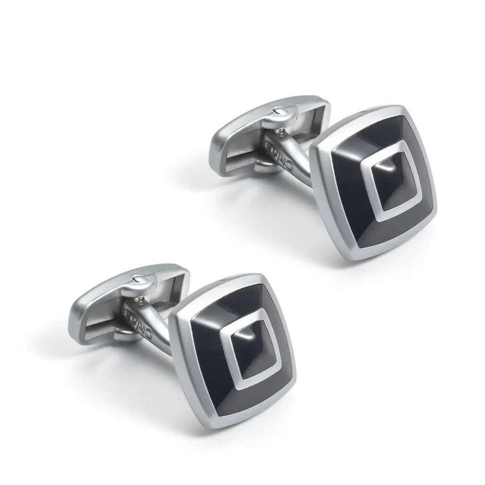 Wholesale Low Price Black Enamel Cufflinks Fash...