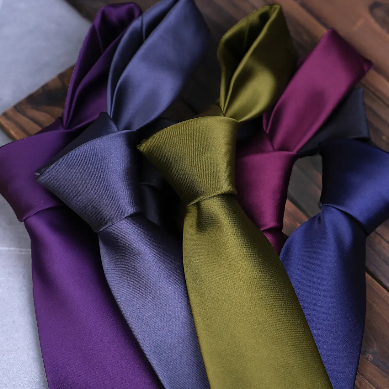 Wholesale Men's Formal Plain NecktiesCasual Sol...