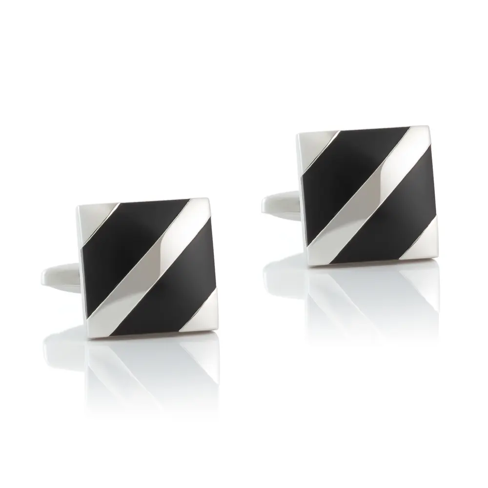 JINJIE Best Selling Brass Square Black & Silver...