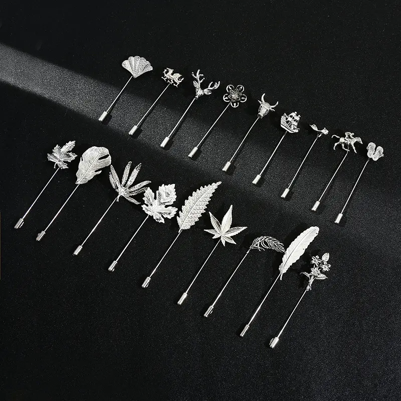 Trendy Men's Feather Leaf Brooch Popular Sellin...